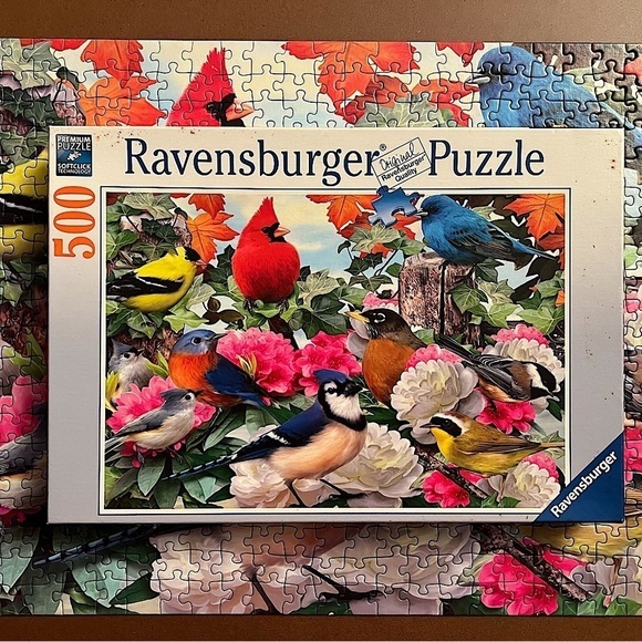 Ravensburger 500 Piece Puzzle “Garden Birds” No. 142231 - Picture 1 of 5